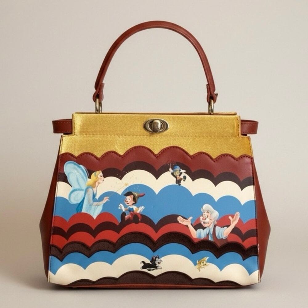 NWOT Danielle Nicole Disney Pinocchio Scalloped Vintage Handbag BoxLunch